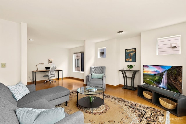 500 Aloha St Unit 202, Seattle, WA 98109 - living area featuring wood finished floors and an office area
