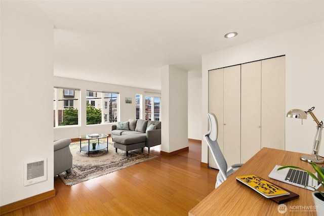 500 Aloha St Unit 202, Seattle, WA 98109 - office featuring wood finished floors and recessed lighting