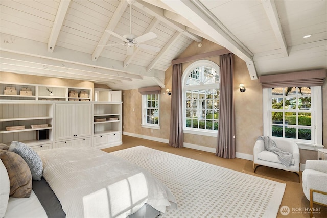1135 Evergreen Point Rd, Medina, WA 98039 - bedroom featuring baseboards and wooden ceiling
