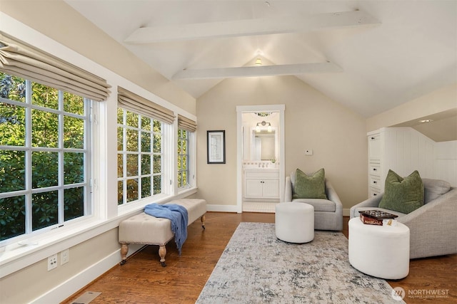 1135 Evergreen Point Rd, Medina, WA 98039 - sitting room with baseboards and wood finished floors