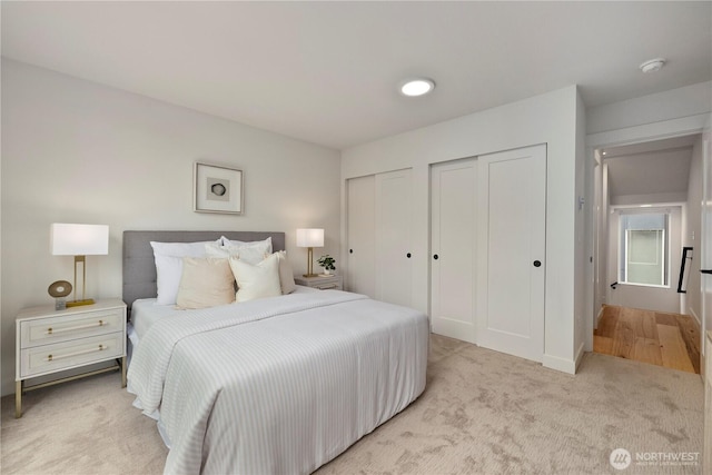 2439 NW 61st St Unit A, Seattle, WA 98107 - bedroom with two closets and light carpet