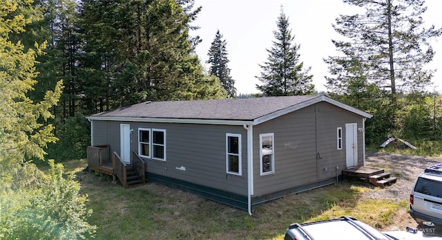 19412 Vantage Ln, Onalaska, WA 98570 - rear view of property featuring roof with shingles and crawl space