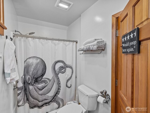 139 Maple St, Camano Island, WA 98282 - bathroom with toilet and a shower with curtain