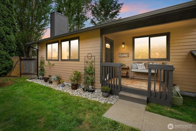 35632 158th St SE, Sultan, WA 98294 - view of front of home with a chimney and a gate