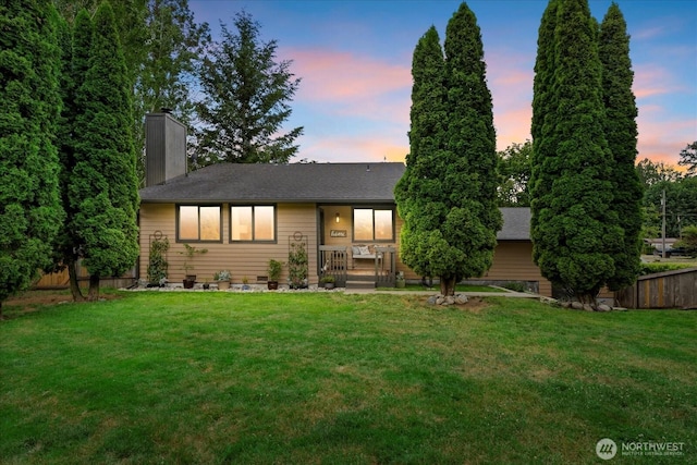 35632 158th St SE, Sultan, WA 98294 - view of front of home with a chimney, covered porch, and a shingled roof