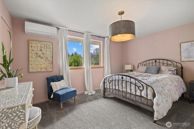 35632 158th St SE, Sultan, WA 98294 - bedroom featuring a wall mounted air conditioner and carpet