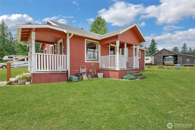 19127 Patterson Rd E, Orting, WA 98360 - view of front of home featuring covered porch and a front yard