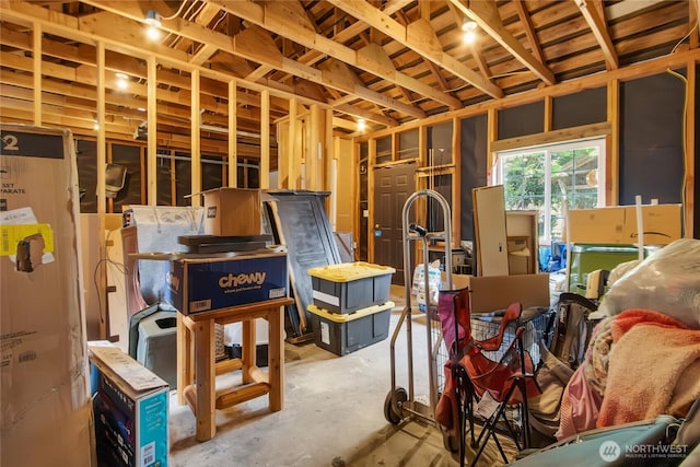 19127 Patterson Rd E, Orting, WA 98360 - miscellaneous room with unfinished concrete flooring