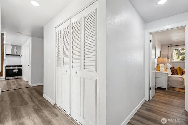 4715 S Cushman Ave, Tacoma, WA 98408 - hallway with wood finished floors and recessed lighting