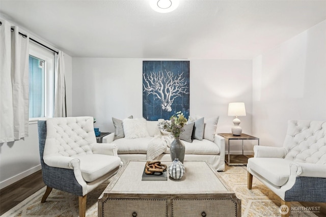 4715 S Cushman Ave, Tacoma, WA 98408 - living area featuring baseboards and wood finished floors