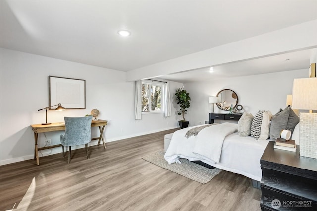 4715 S Cushman Ave, Tacoma, WA 98408 - bedroom with wood finished floors, recessed lighting, and a desk