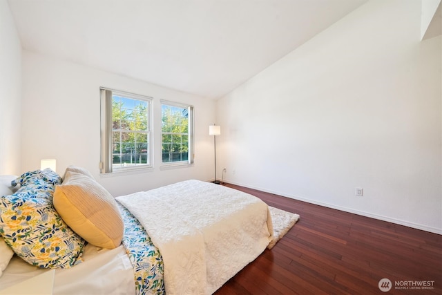 5813 S 238th Ct Unit F2, Kent, WA 98032 - bedroom featuring hardwood / wood-style floors and vaulted ceiling
