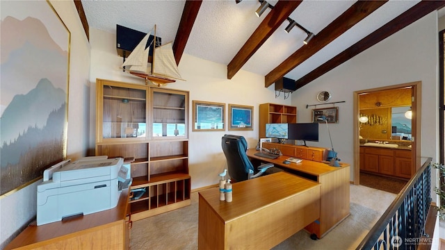 29417 1st Ave S, Federal Way, WA 98003 - office with a textured ceiling and carpet