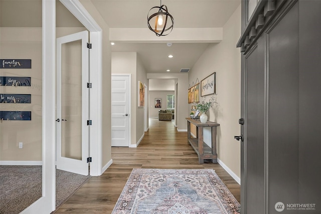 19537 207th Street Ct E, Orting, WA 98360 - entryway with wood finished floors and recessed lighting