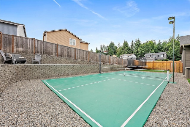 19537 207th Street Ct E, Orting, WA 98360 - view of tennis court featuring a fenced backyard