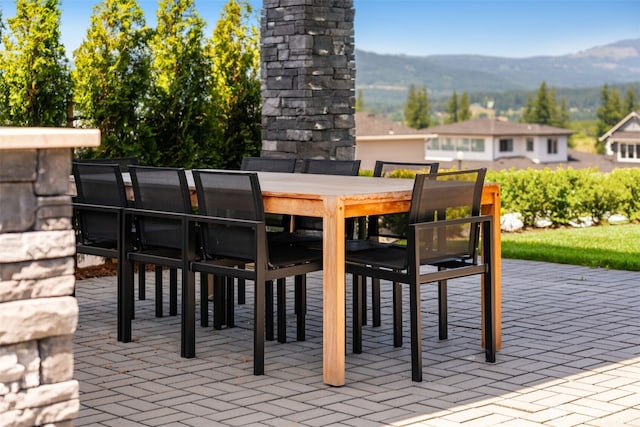 305 W Fir Loop, Washougal, WA 98671 - view of patio / terrace featuring a mountain view and outdoor dining area