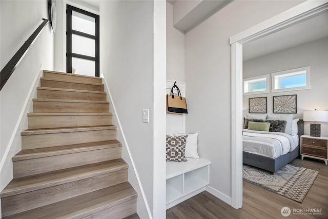 2817 Franklin Ave E Unit B, Seattle, WA 98102 - stairway with wood finished floors and baseboards