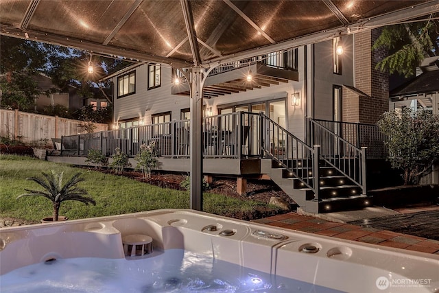 9101 SE 57th St, Mercer Island, WA 98040 - view of patio at night