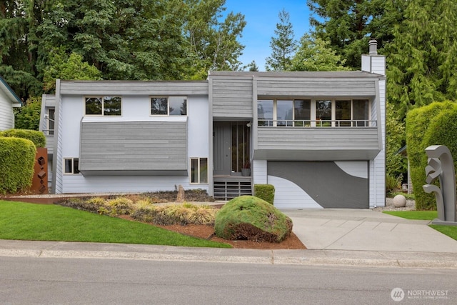 4983 120th Ave SE, Bellevue, WA 98006 - view of front of property featuring concrete driveway and a chimney