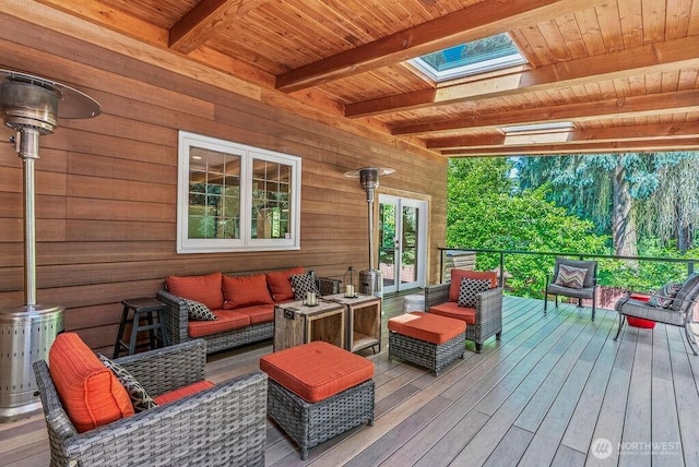 2608 Cascade Way, Longview, WA 98632 - wooden terrace with outdoor lounge area and french doors