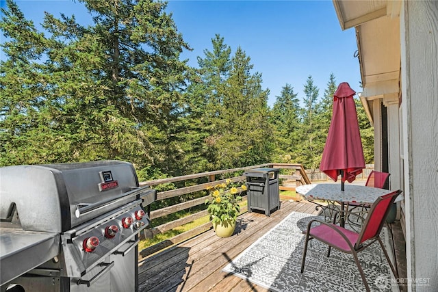 301 Salmonberry Ln, Friday Harbor, WA 98250 - wooden deck featuring grilling area