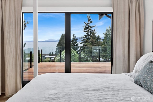 405 Bayside Rd, Bellingham, WA 98225 - bedroom with a mountain view and access to outside