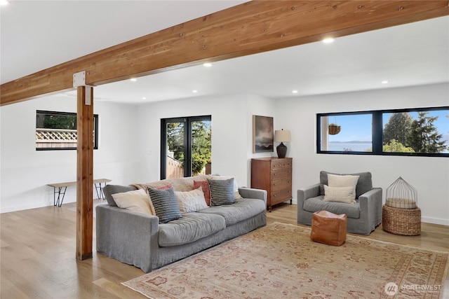 405 Bayside Rd, Bellingham, WA 98225 - living area featuring recessed lighting and light wood-style flooring