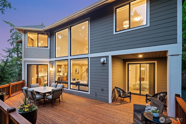2507 101st Ln NE, Bellevue, WA 98004 - wooden deck featuring outdoor dining area