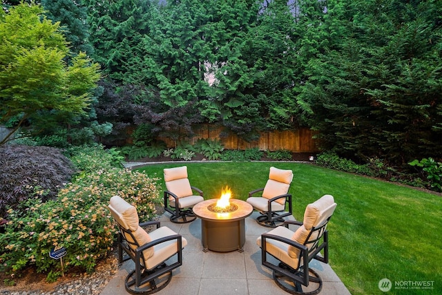 2507 101st Ln NE, Bellevue, WA 98004 - view of patio with an outdoor fire pit