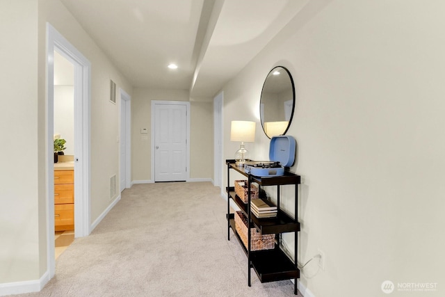 4241 S Eddy St, Seattle, WA 98118 - corridor with light colored carpet and recessed lighting