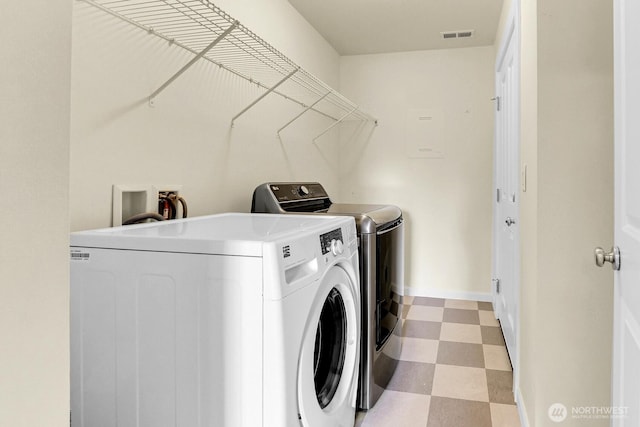 4241 S Eddy St, Seattle, WA 98118 - washroom featuring washer and clothes dryer and tile patterned floors