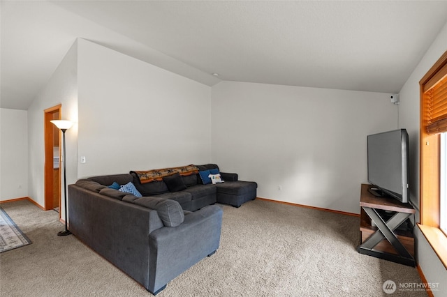 6137 189th Loop SW, Rochester, WA 98579 - living area featuring lofted ceiling and light colored carpet