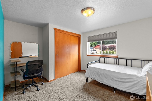 6137 189th Loop SW, Rochester, WA 98579 - carpeted bedroom with a textured ceiling and a closet