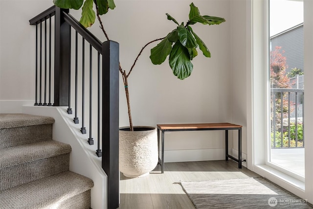 2035 S Fruitland, Puyallup, WA 98371 - staircase with wood finished floors