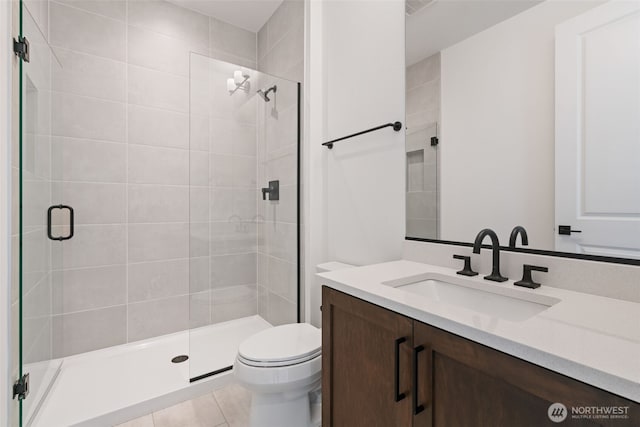310 W Fir Loop, Washougal, WA 98671 - full bath with vanity, a shower stall, and tile patterned floors