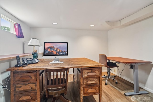 2726 34th Ave S, Seattle, WA 98144 - office featuring light wood-style flooring and recessed lighting