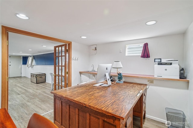 2726 34th Ave S, Seattle, WA 98144 - office with wood finished floors and recessed lighting