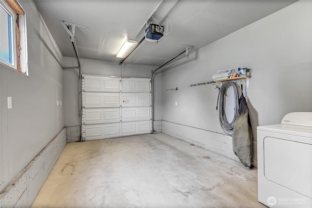 4015 N 13th St, Tacoma, WA 98406 - garage featuring washer / dryer and a garage door opener