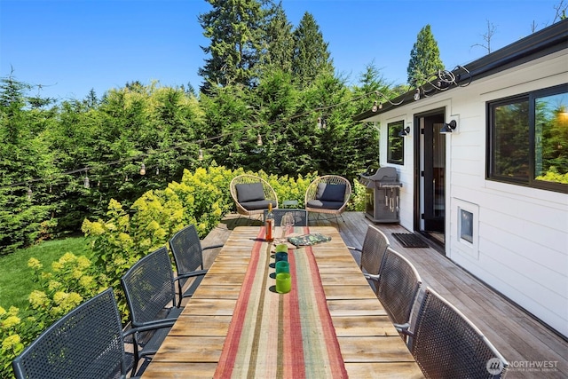10426 SW 112th St, Vashon, WA 98070 - wooden terrace featuring grilling area