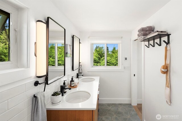 10426 SW 112th St, Vashon, WA 98070 - bathroom with plenty of natural light and double vanity