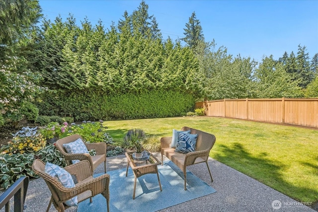 6555 125th Ave NE, Kirkland, WA 98033 - view of patio / terrace with an outdoor living space
