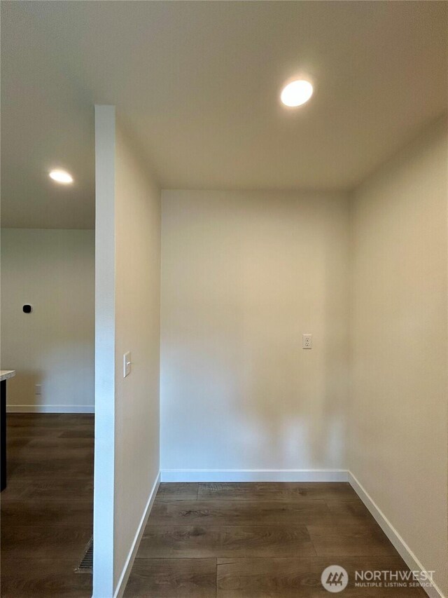 40 E Skywater Pl, Shelton, WA 98584 - corridor with dark wood-style floors and recessed lighting
