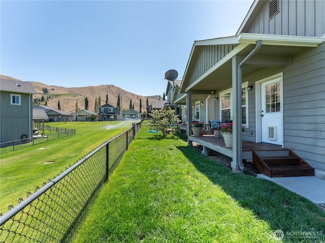 2135 Roper Ln, Wenatchee, WA 98801 - fenced backyard with a mountain view and a residential view