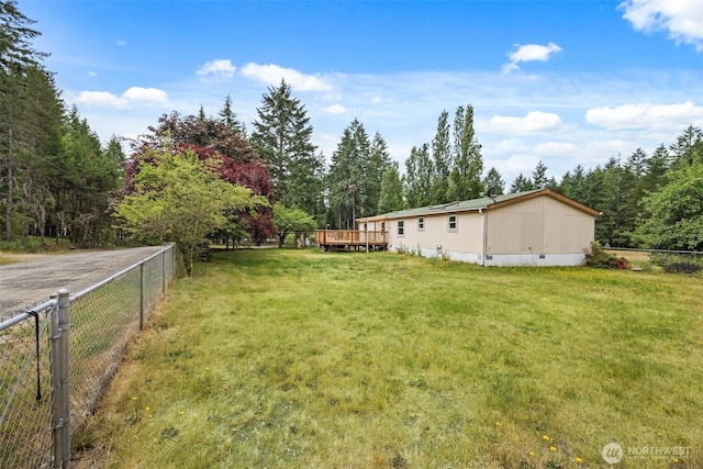 11510 Joletta Ave SW, Port Orchard, WA 98367 - view of yard with a wooden deck
