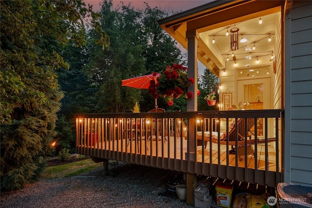 8206 66th Avenue Ct E, Puyallup, WA 98371 - view of deck at dusk
