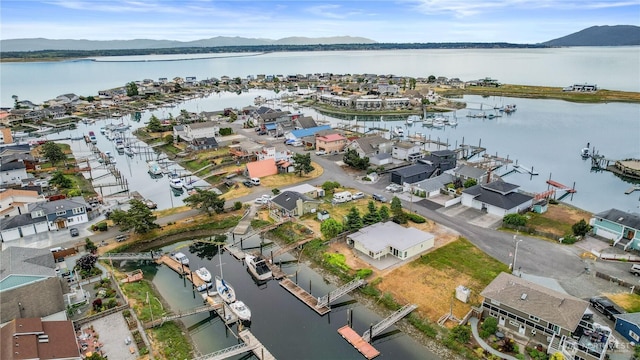 4126 Matia Dr, Ferndale, WA 98248 - aerial view of property and surrounding area with a water and mountain view
