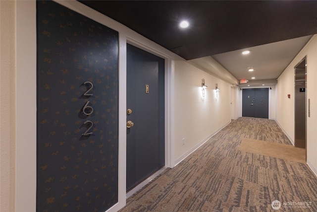 6347 137th Ave NE Unit 262, Redmond, WA 98052 - hallway with carpet and recessed lighting