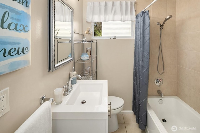13316 30th Ave NE, Seattle, WA 98125 - bathroom featuring tile patterned flooring, shower / bathtub combination with curtain, and vanity