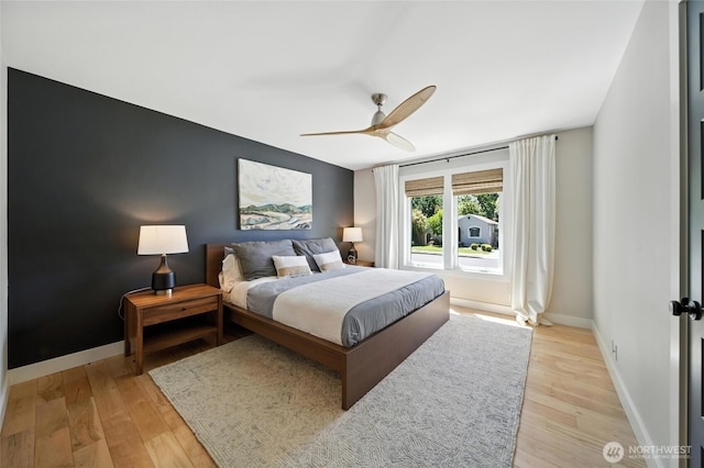 533 Craig St, Walla Walla, WA 99362 - bedroom featuring light wood-style floors and ceiling fan