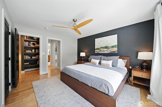 533 Craig St, Walla Walla, WA 99362 - bedroom featuring light wood-style floors and ceiling fan
